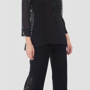 Black Wide Leg Jumpsuit with High-Waisted Design